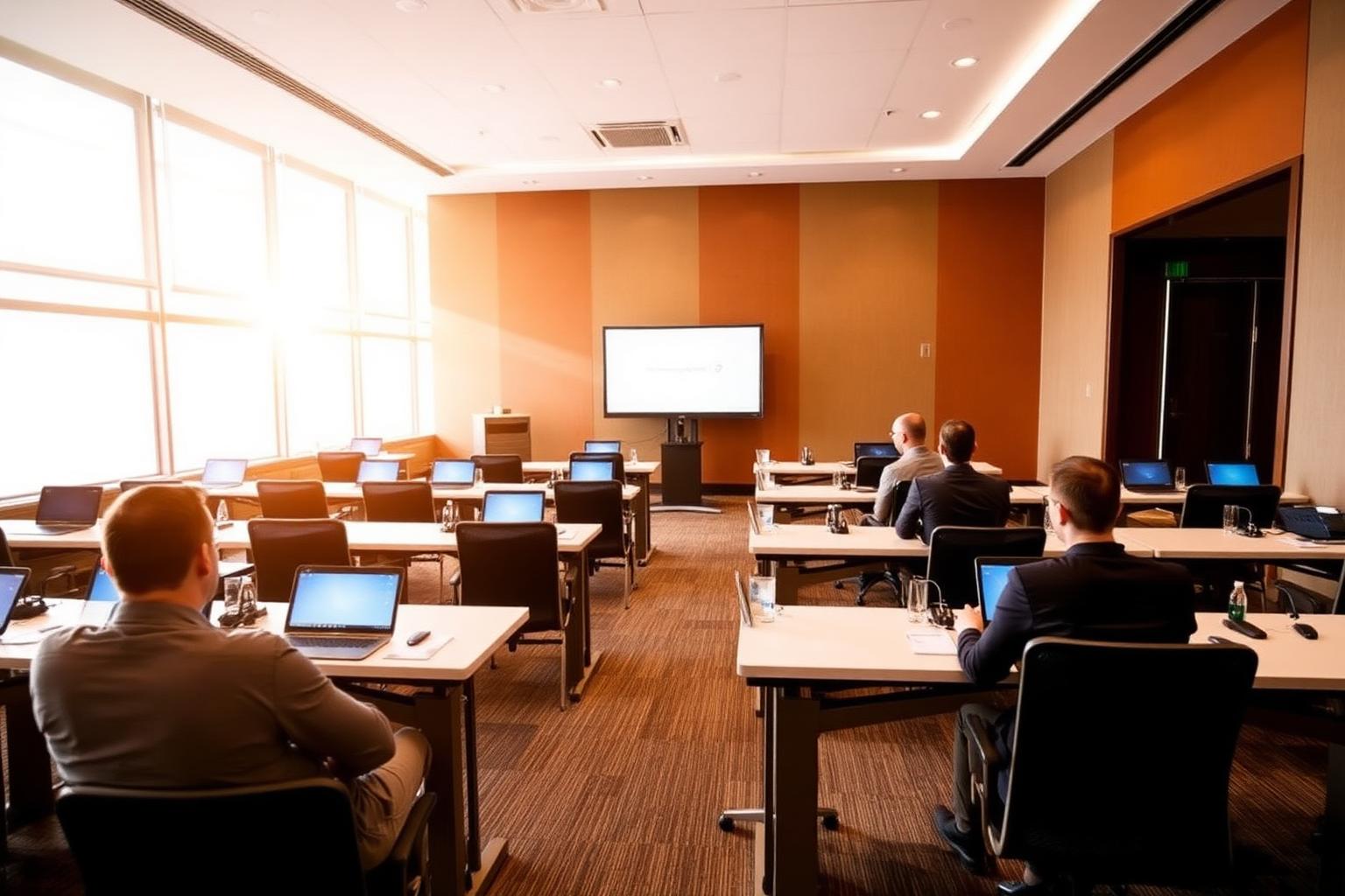 Training room set up for the NectarPay full-day session in McKinney, Texas